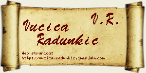 Vučica Radunkić vizit kartica